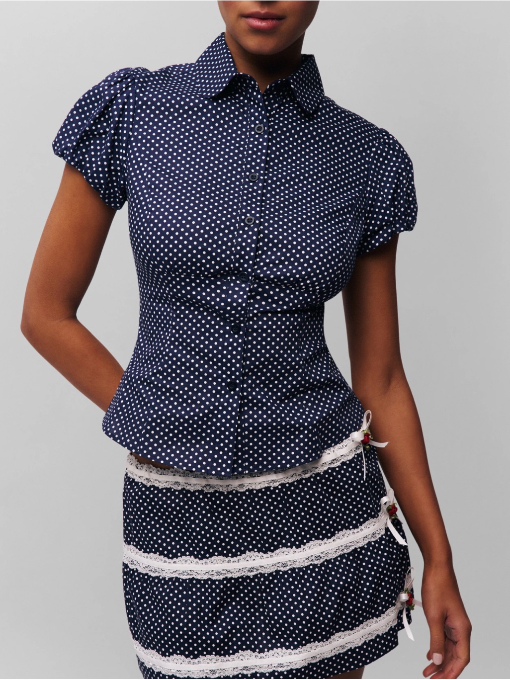 Guizio Liana Top In Polka Dot